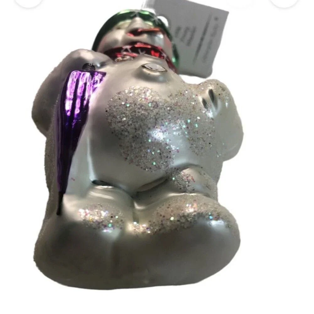 Vintage Christopher Radko Frosty Weather Snowman Christmas Ornament Tag Box 1996